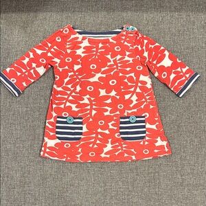 LAST CHANCE / Mini Boden Red and White Floral Dress, PLAY CONDITION